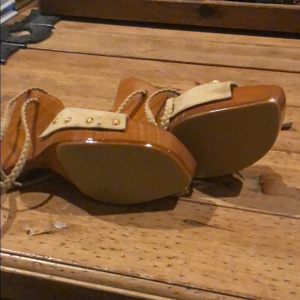 Stuart Weitzman Platform Wedge With Rhinestones - image 4